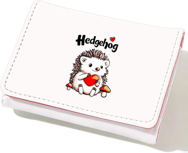 BJDAMAI Hedgehog Wallet For Teens Kids Girls Age 6,7,8,9,10,11,12, Small Slim Thin Mini Compact Women Wallet, Animal Lovers Gifts Stuff, Cash Card Coin Pocket Window For Female! - Image 1